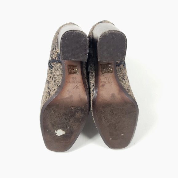 Free People Nolita snake skin print heeled ankle Boots size 36 - Picture 5 of 10